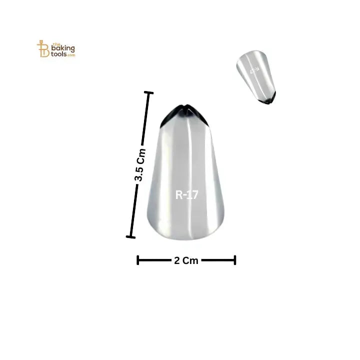 Noor Icing Nozzle | Small Leaf Design | No. R 17 | Small Tip - thebakingtools.com